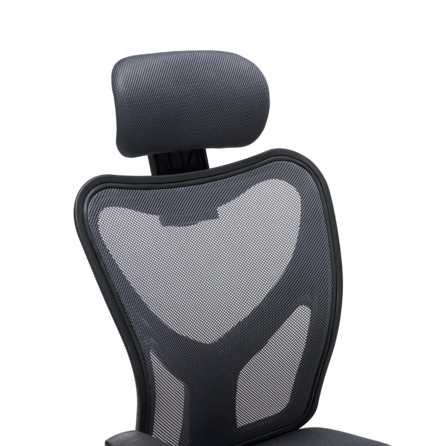 OFFICE CHAIR CUORE HM1207.02 GREY MESH FABRIC-BLACK FRAME--CHROMED BASE 63x61x125Hcm.