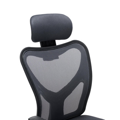 OFFICE CHAIR CUORE HM1207.02 GREY MESH FABRIC-BLACK FRAME--CHROMED BASE 63x61x125Hcm.