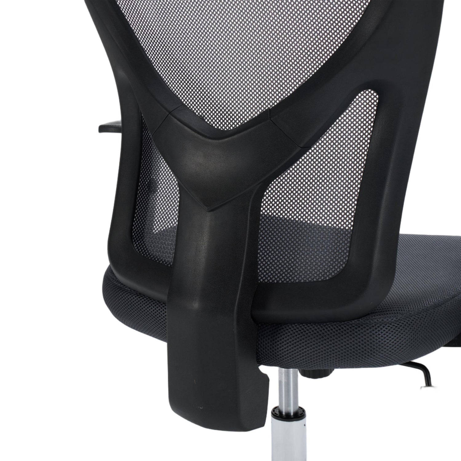 OFFICE CHAIR CUORE HM1207.02 GREY MESH FABRIC-BLACK FRAME--CHROMED BASE 63x61x125Hcm.