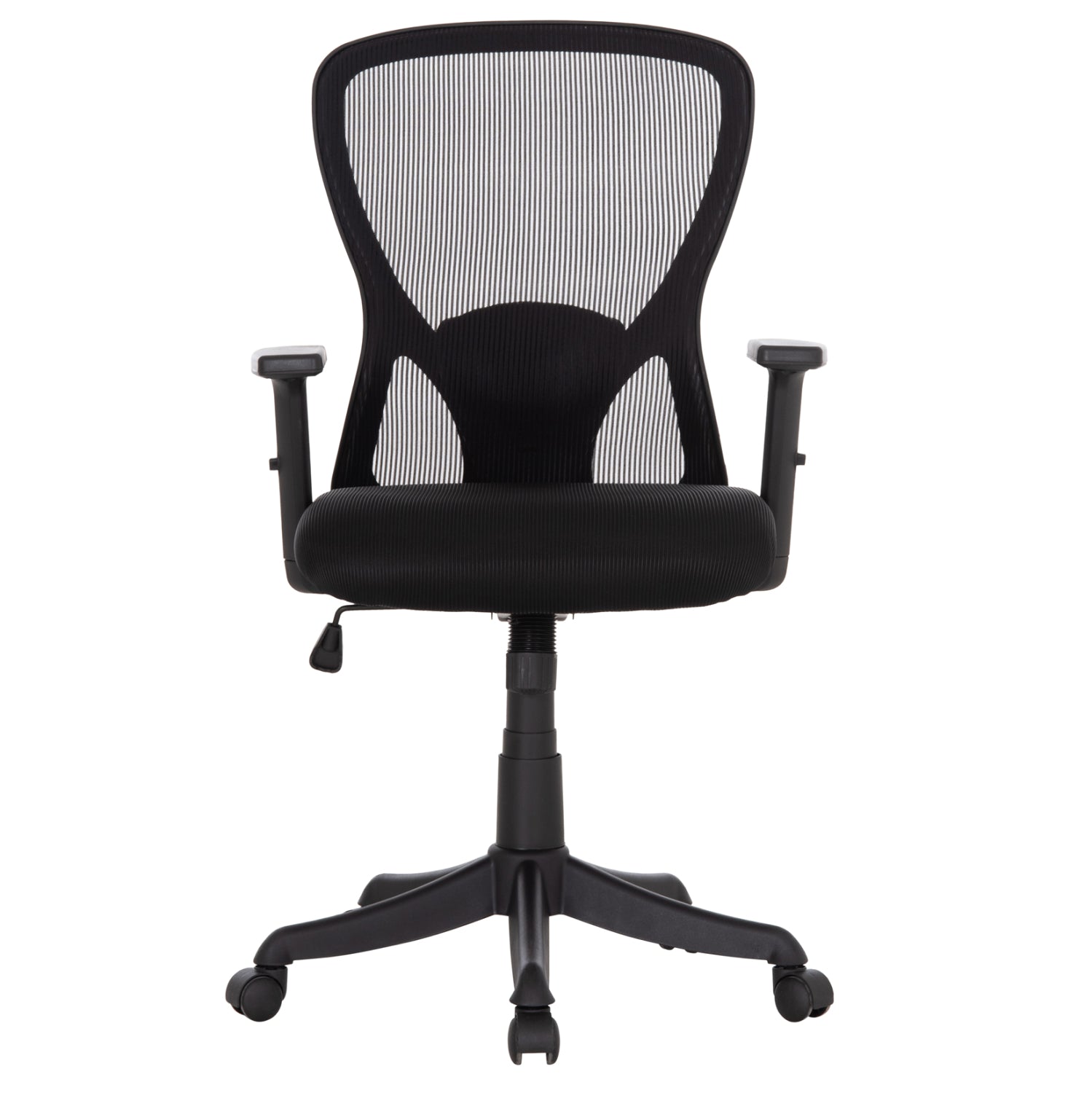 OFFICE CHAIR KRAM HM1208.01 BLACK FRAME--BLACK MESH FABRIC 64x64x100-108Hcm.