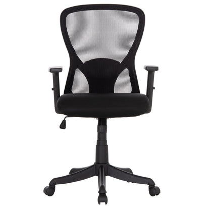 OFFICE CHAIR KRAM HM1208.01 BLACK FRAME--BLACK MESH FABRIC 64x64x100-108Hcm.