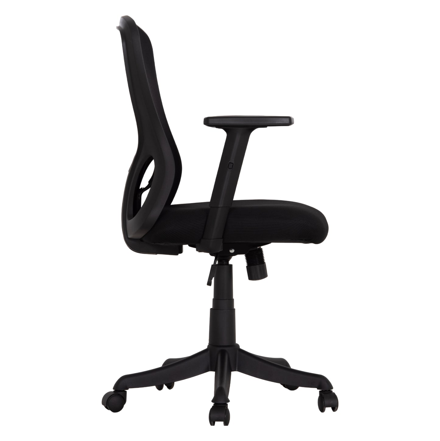 OFFICE CHAIR KRAM HM1208.01 BLACK FRAME--BLACK MESH FABRIC 64x64x100-108Hcm.