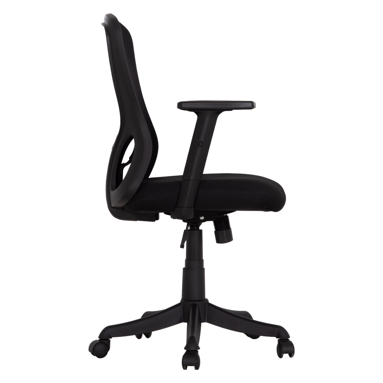 OFFICE CHAIR KRAM HM1208.01 BLACK FRAME--BLACK MESH FABRIC 64x64x100-108Hcm.