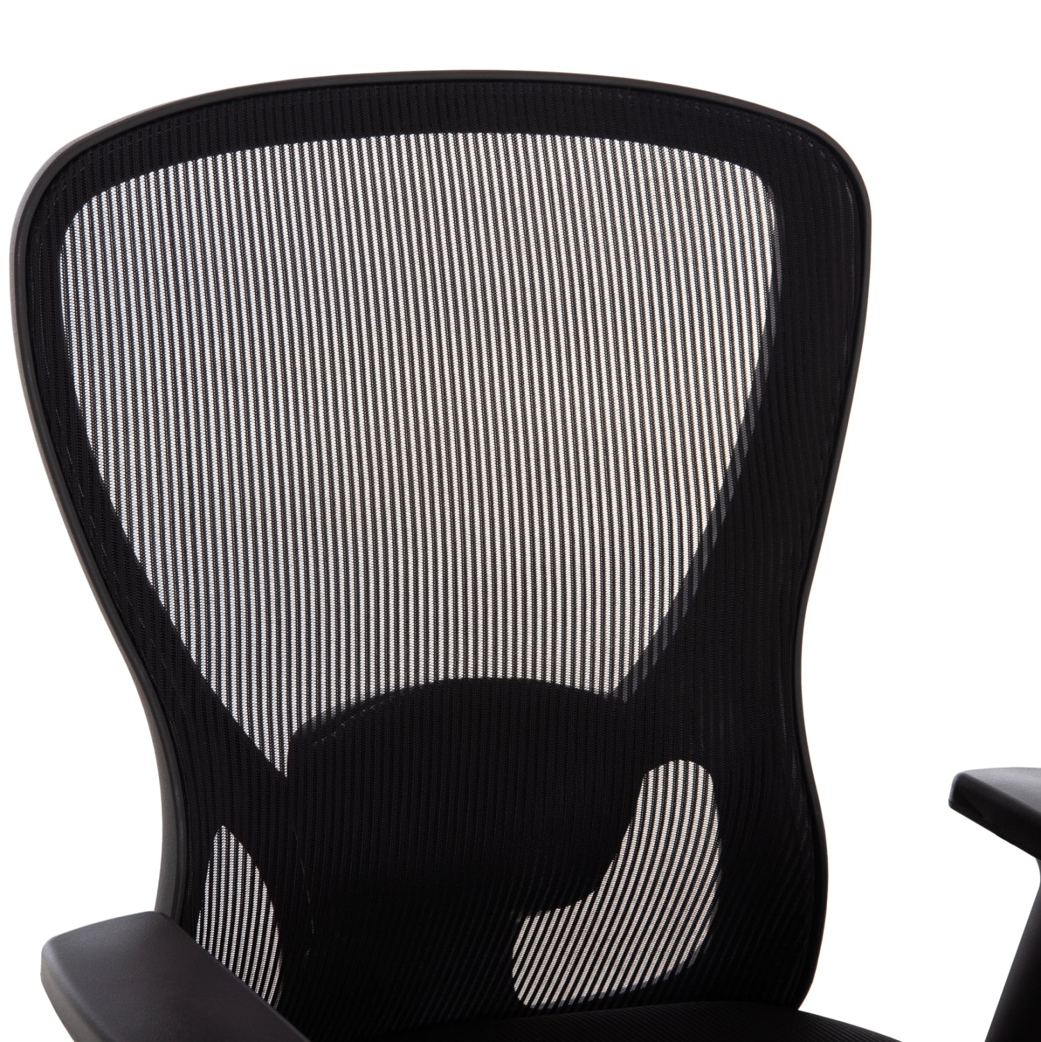 OFFICE CHAIR KRAM HM1208.01 BLACK FRAME--BLACK MESH FABRIC 64x64x100-108Hcm.