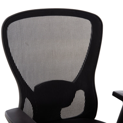 OFFICE CHAIR KRAM HM1208.01 BLACK FRAME--BLACK MESH FABRIC 64x64x100-108Hcm.