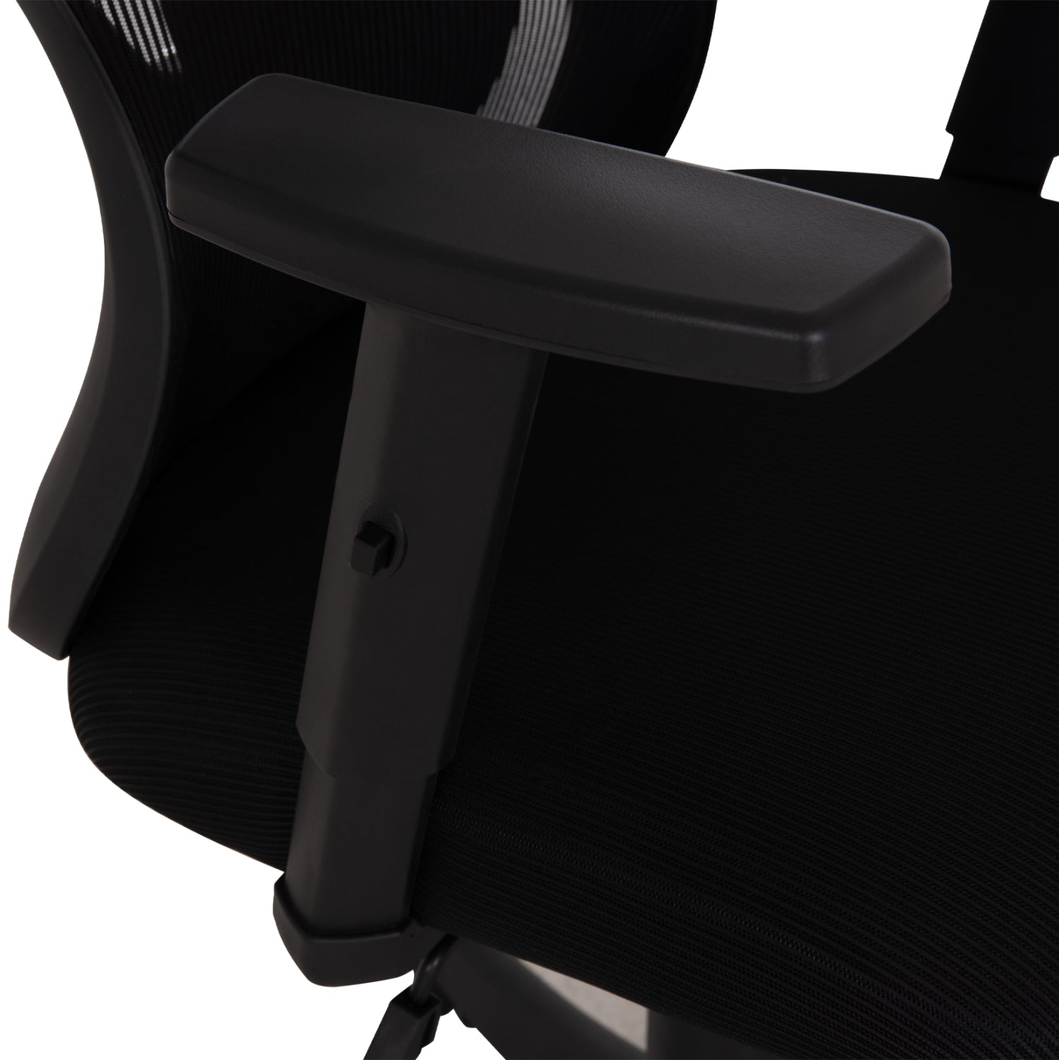OFFICE CHAIR KRAM HM1208.01 BLACK FRAME--BLACK MESH FABRIC 64x64x100-108Hcm.