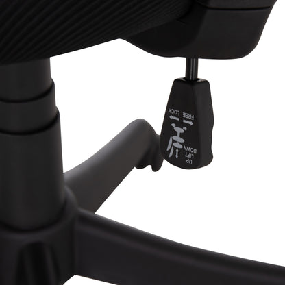 OFFICE CHAIR KRAM HM1208.01 BLACK FRAME--BLACK MESH FABRIC 64x64x100-108Hcm.