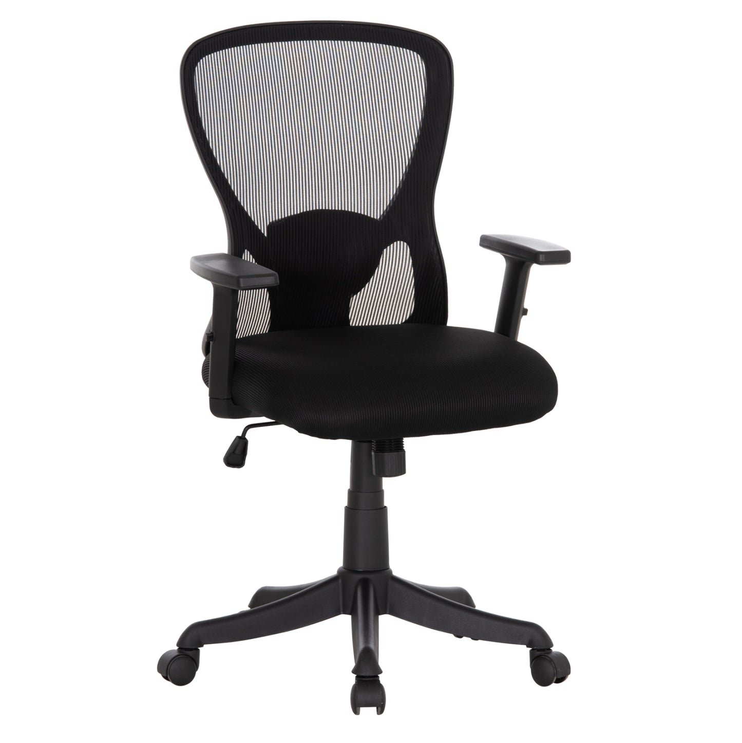 OFFICE CHAIR KRAM HM1208.01 BLACK FRAME--BLACK MESH FABRIC 64x64x100-108Hcm.