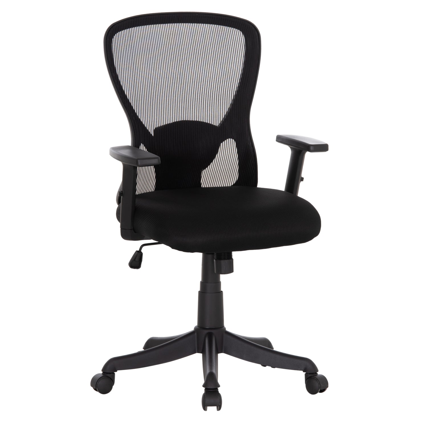 OFFICE CHAIR KRAM HM1208.01 BLACK FRAME--BLACK MESH FABRIC 64x64x100-108Hcm.