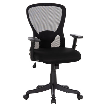 OFFICE CHAIR KRAM HM1208.01 BLACK FRAME--BLACK MESH FABRIC 64x64x100-108Hcm.