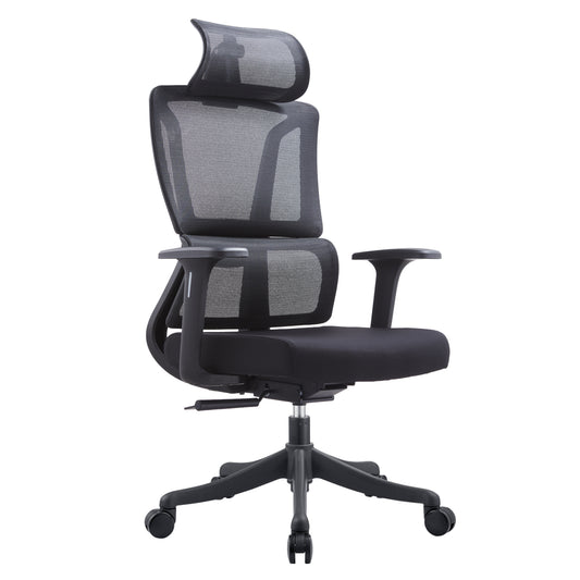OFFICE CHAIR NOVUS HM1214.01 BLACK MESH FABRIC--BLACK BASE 72x67x125Hcm.
