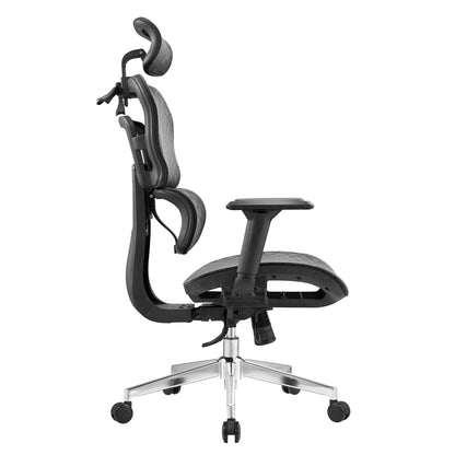 OFFICE CHAIR MODEN HM1215.01 BLACK MESH FABRIC--CHROMED BASE 68x69x126Hcm.
