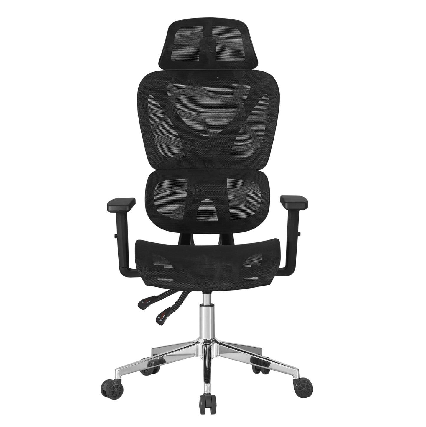 OFFICE CHAIR NOVAR HM1217.01 BLACK MESH FABRIC--CHROME BASE 51x49x129Hcm.
