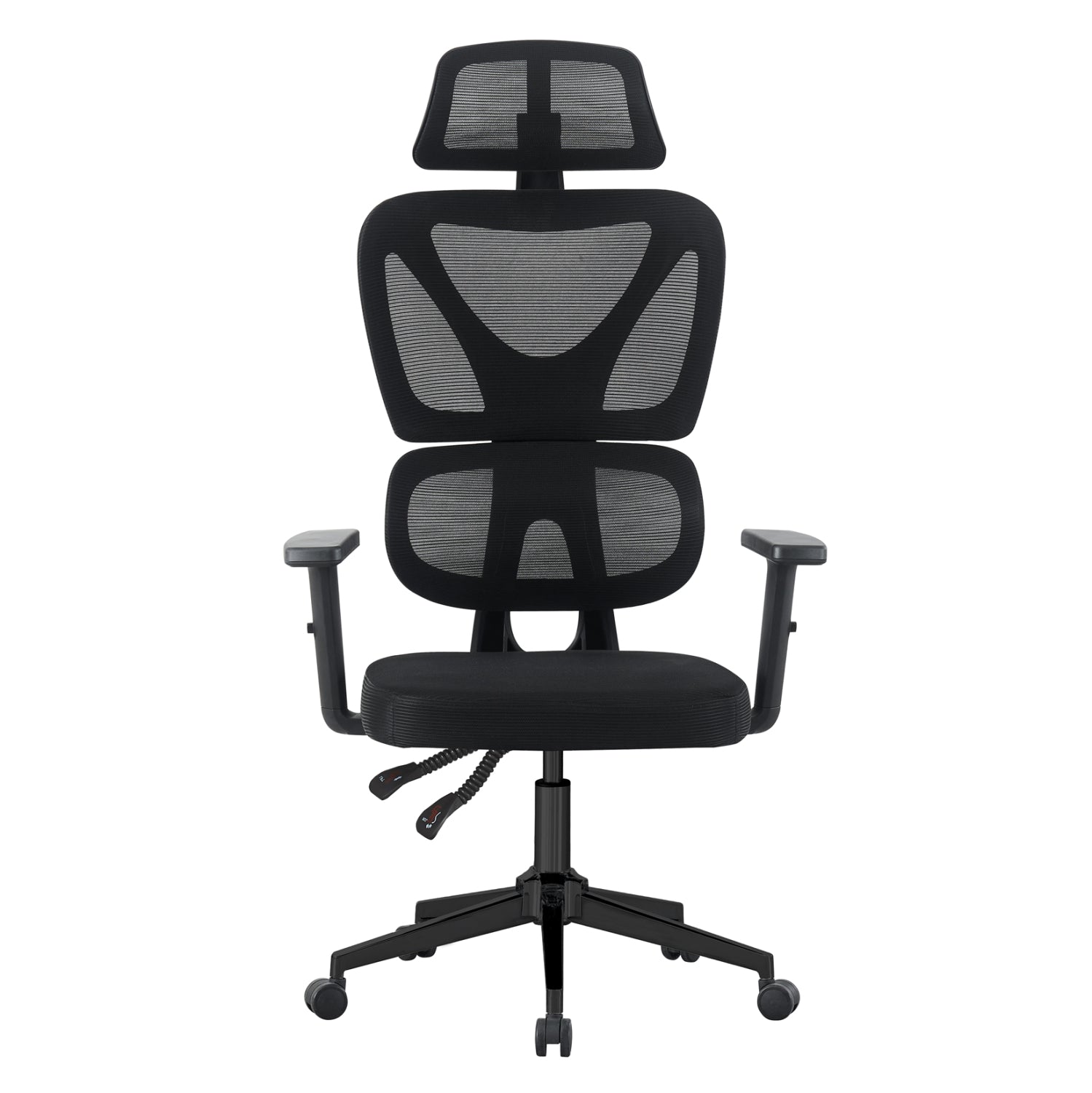 OFFICE CHAIR NOVAR HM1218.01 BLACK MESH--PP BASE 51x49x121-129Hcm.