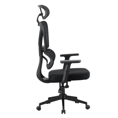 OFFICE CHAIR NOVAR HM1218.01 BLACK MESH--PP BASE 51x49x121-129Hcm.
