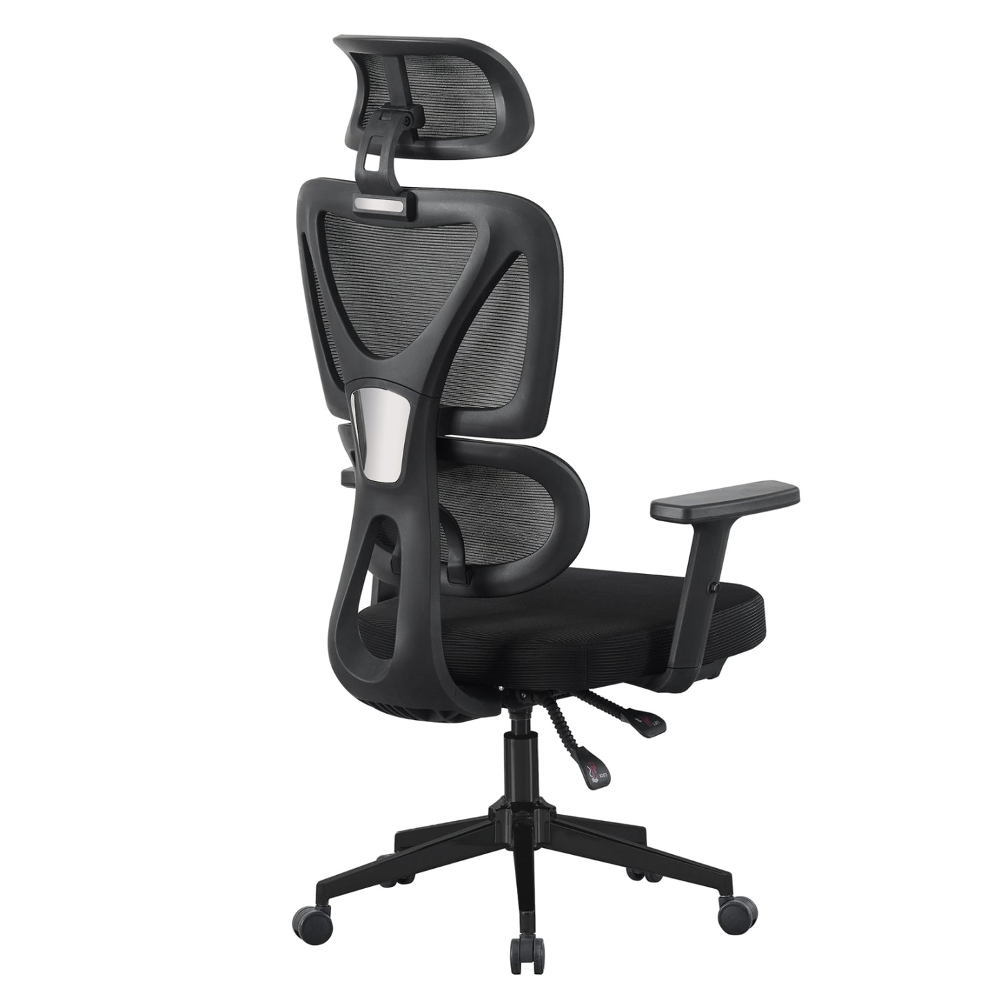 OFFICE CHAIR NOVAR HM1218.01 BLACK MESH--PP BASE 51x49x121-129Hcm.