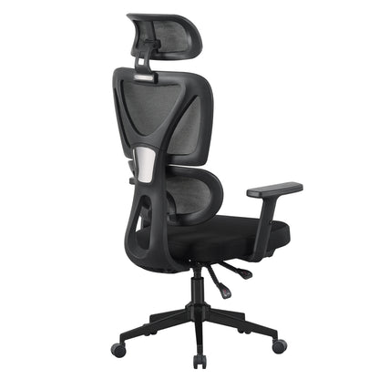 OFFICE CHAIR NOVAR HM1218.01 BLACK MESH--PP BASE 51x49x121-129Hcm.