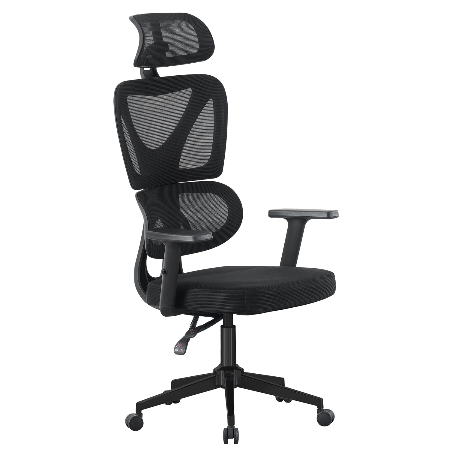 OFFICE CHAIR NOVAR HM1218.01 BLACK MESH--PP BASE 51x49x121-129Hcm.