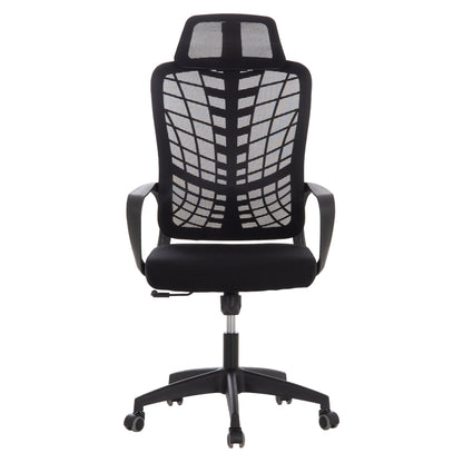 OFFICE CHAIR ELVAR HM1219.01 BLACK MESH--POLYPROPYLENE BASE 63x56x125Hcm.