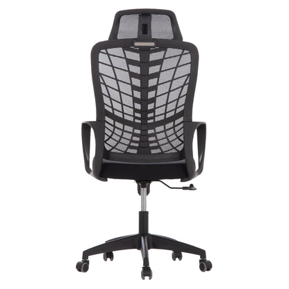 OFFICE CHAIR ELVAR HM1219.01 BLACK MESH--POLYPROPYLENE BASE 63x56x125Hcm.