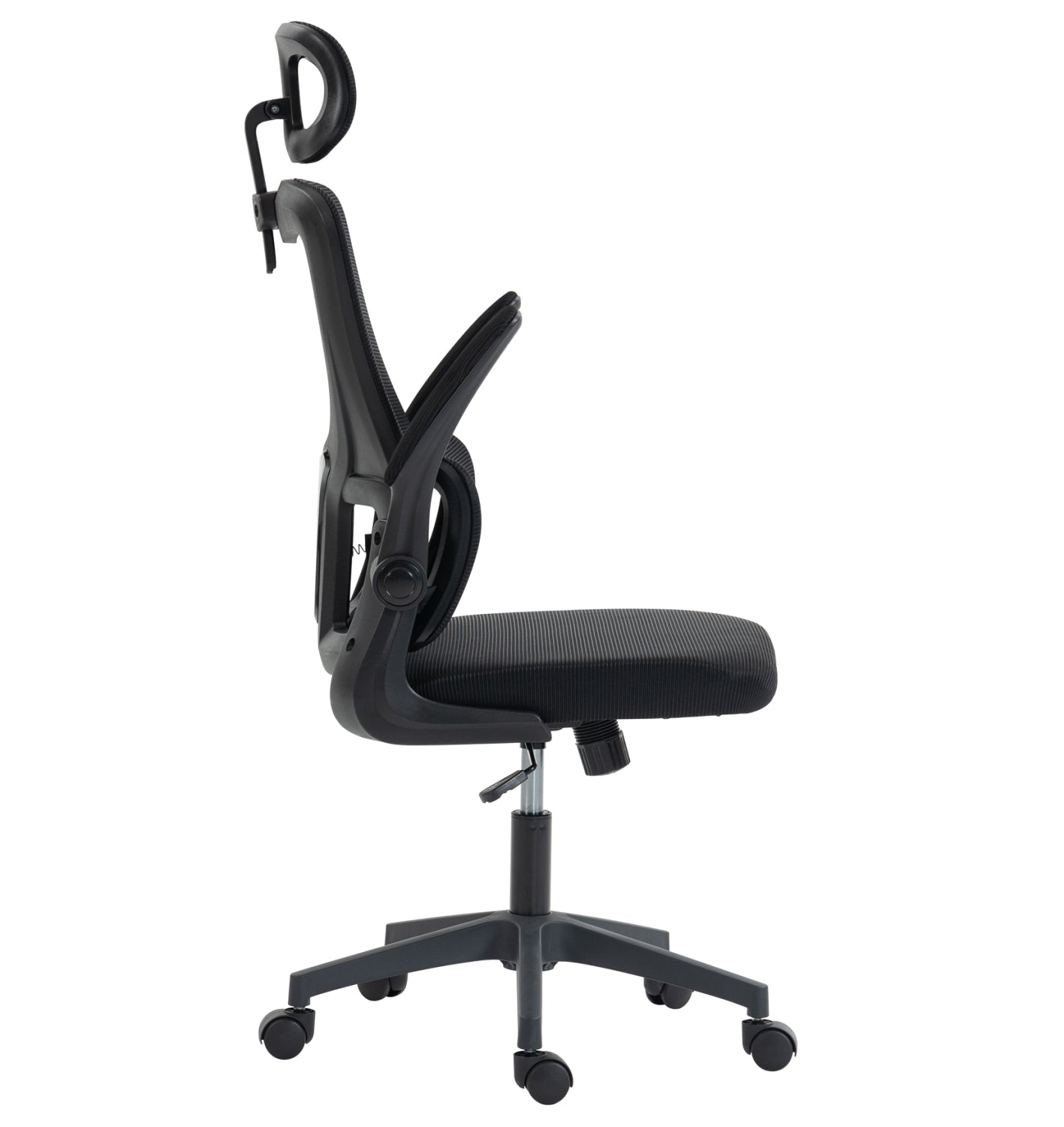 OFFICE CHAIR KESI HM1222.01 BLACK MESH FABRIC & PP 52x50x122Hcm.