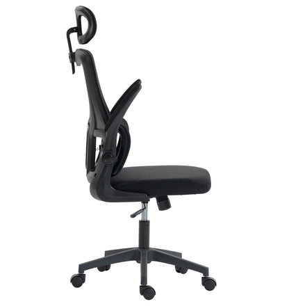 OFFICE CHAIR KESI HM1222.01 BLACK MESH FABRIC & PP 52x50x122Hcm.