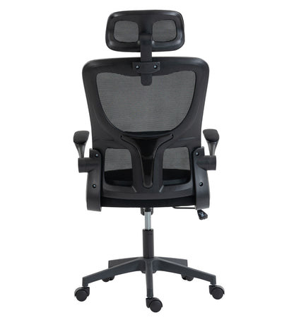 OFFICE CHAIR KESI HM1222.01 BLACK MESH FABRIC & PP 52x50x122Hcm.