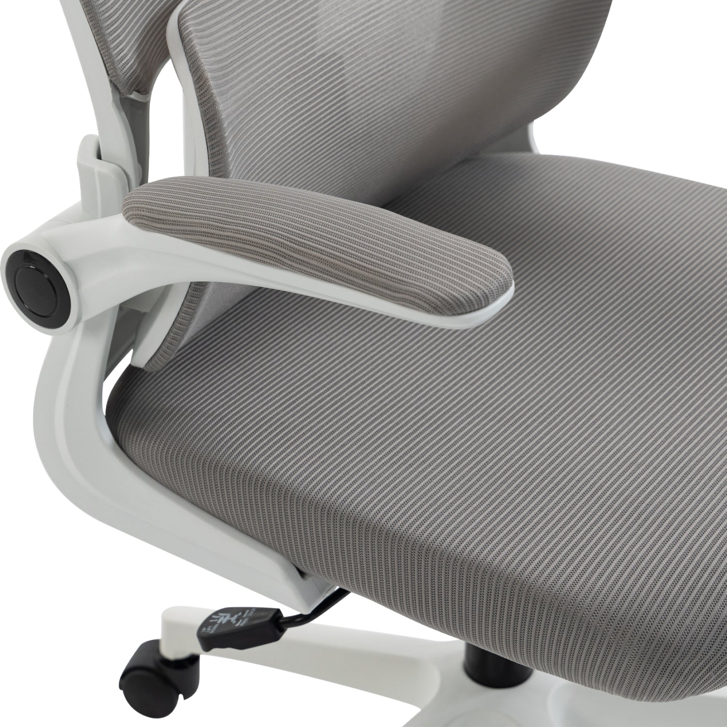 OFFICE CHAIR KESI HM1222.02 LIGHT GREY MESH FABRIC--WHITE PP 52x50x122Hcm.