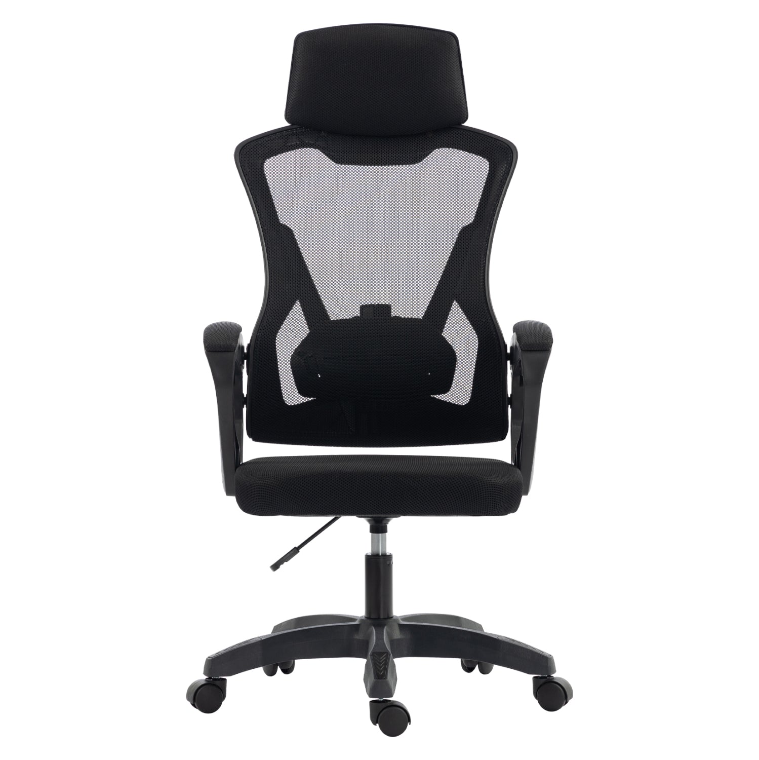 OFFICE CHAIR SALAS HM1223.01 POLYPROPYLENE & MESH IN BLACK 60x60x118-128Hcm.