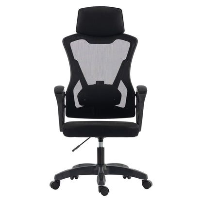 OFFICE CHAIR SALAS HM1223.01 POLYPROPYLENE & MESH IN BLACK 60x60x118-128Hcm.