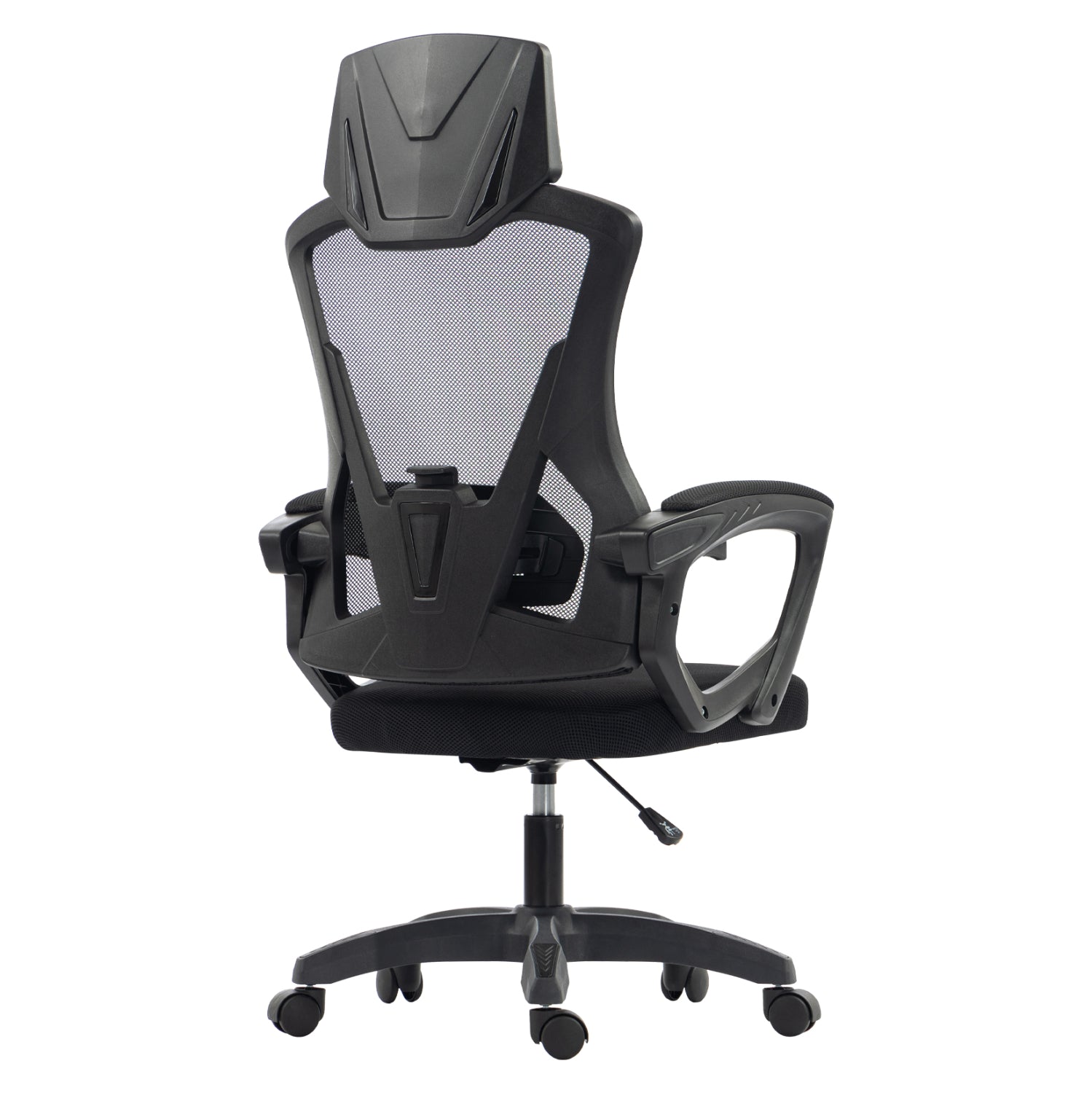 OFFICE CHAIR SALAS HM1223.01 POLYPROPYLENE & MESH IN BLACK 60x60x118-128Hcm.