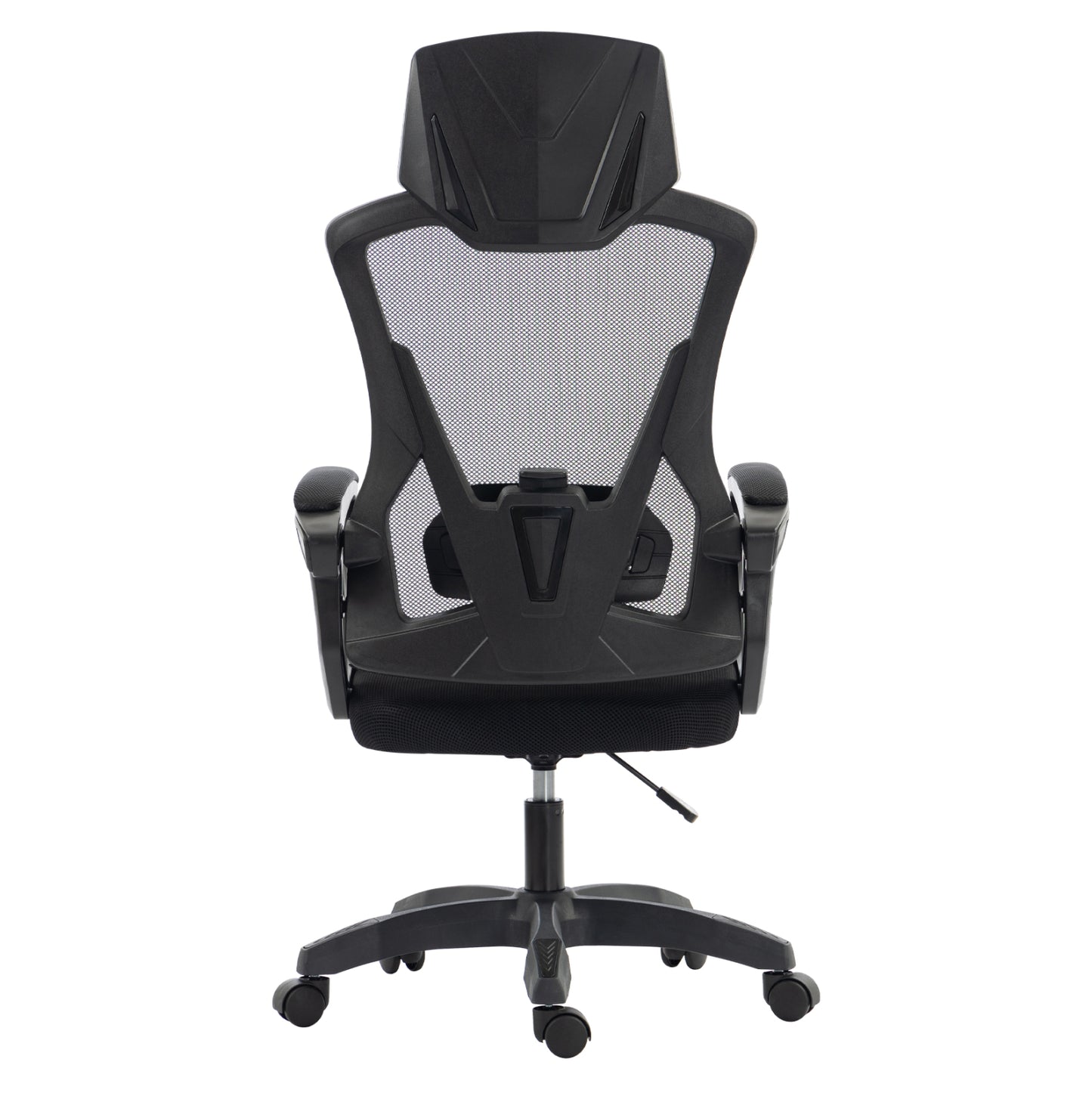 OFFICE CHAIR SALAS HM1223.01 POLYPROPYLENE & MESH IN BLACK 60x60x118-128Hcm.