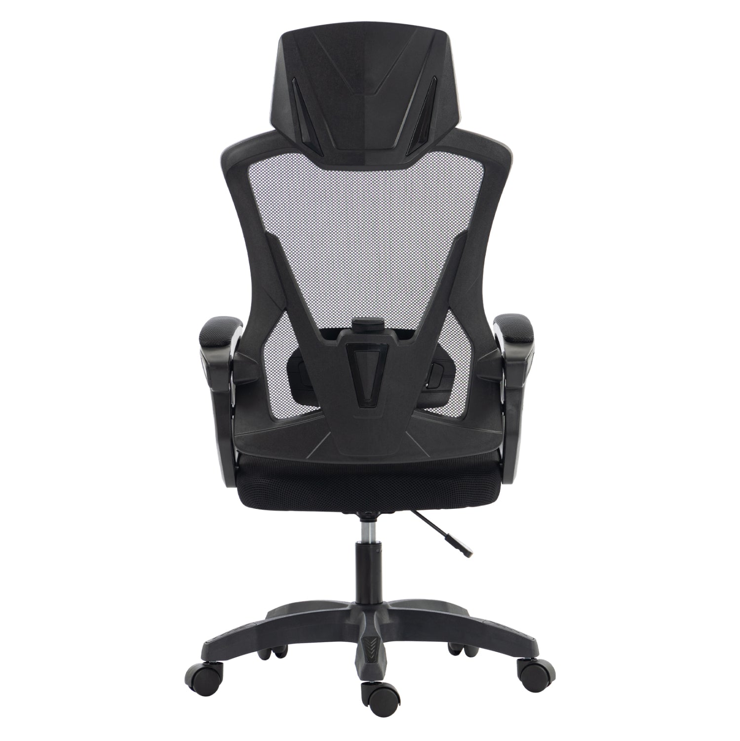 OFFICE CHAIR SALAS HM1223.01 POLYPROPYLENE & MESH IN BLACK 60x60x118-128Hcm.