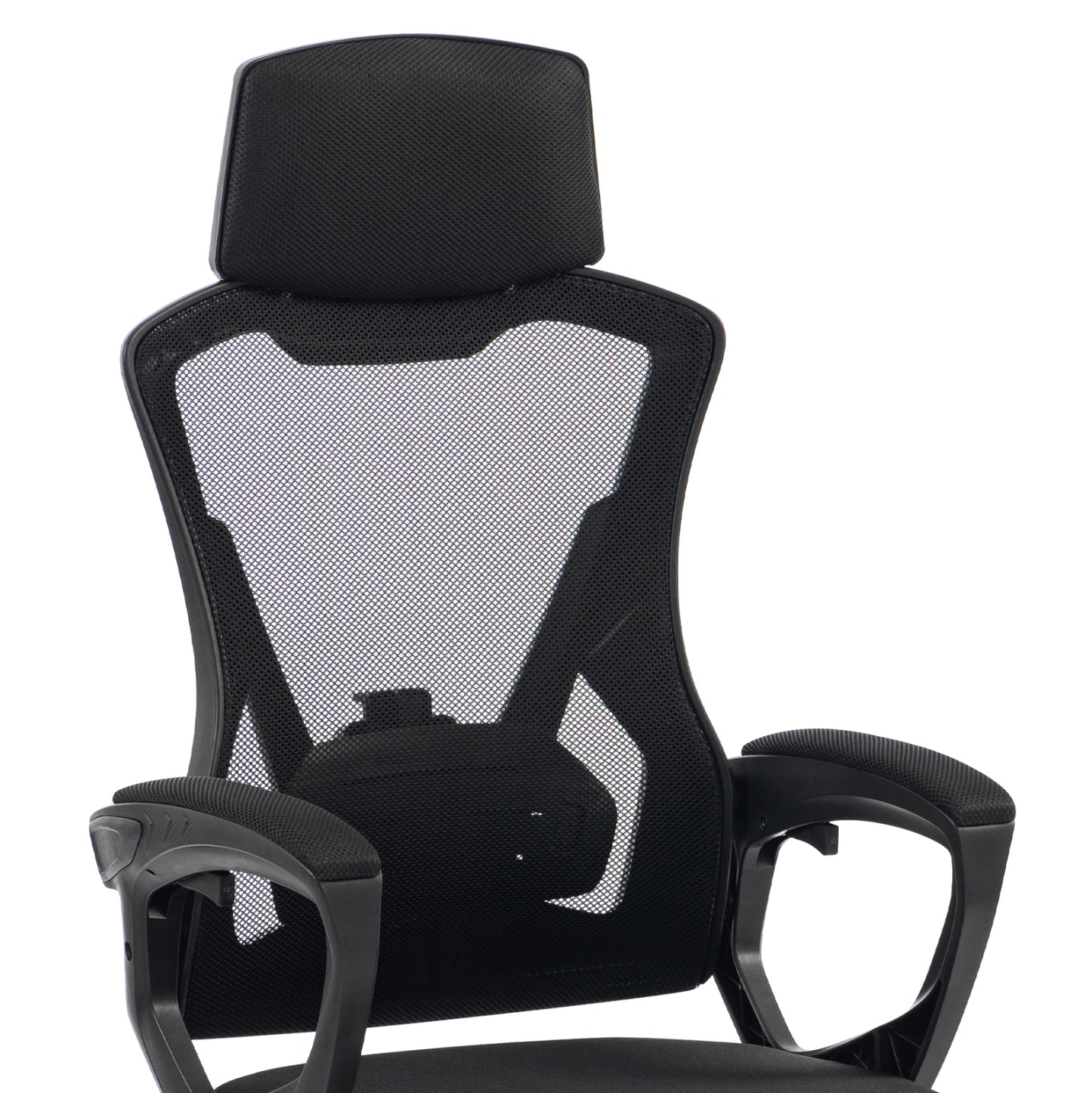 OFFICE CHAIR SALAS HM1223.01 POLYPROPYLENE & MESH IN BLACK 60x60x118-128Hcm.