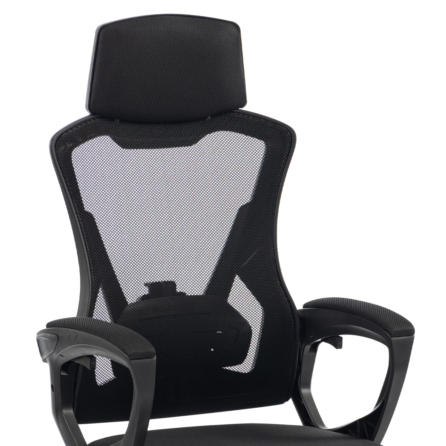 OFFICE CHAIR SALAS HM1223.01 POLYPROPYLENE & MESH IN BLACK 60x60x118-128Hcm.