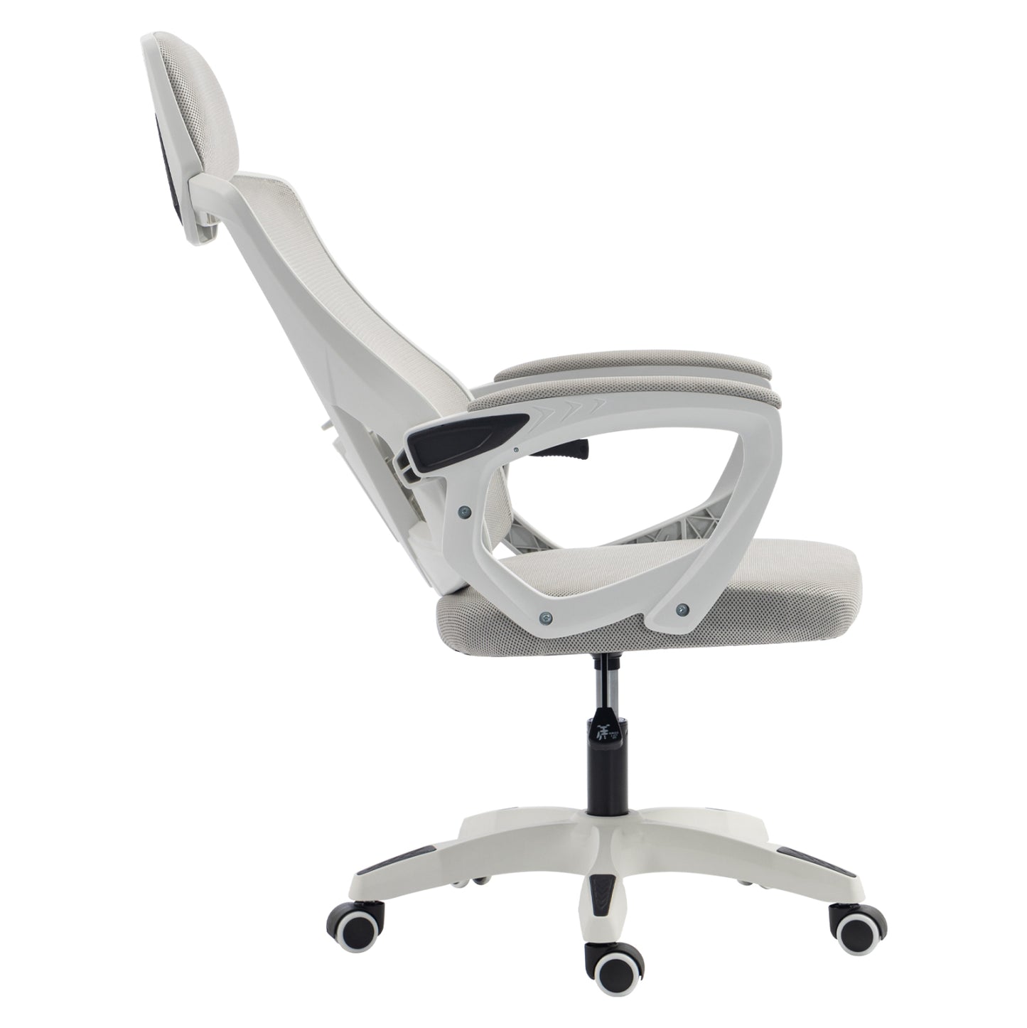 OFFICE CHAIR SALAS HM1223.02 P.P. IN WHITE--MESH FABRIC IN LIGHT GREY 60x60x118-128Hcm.