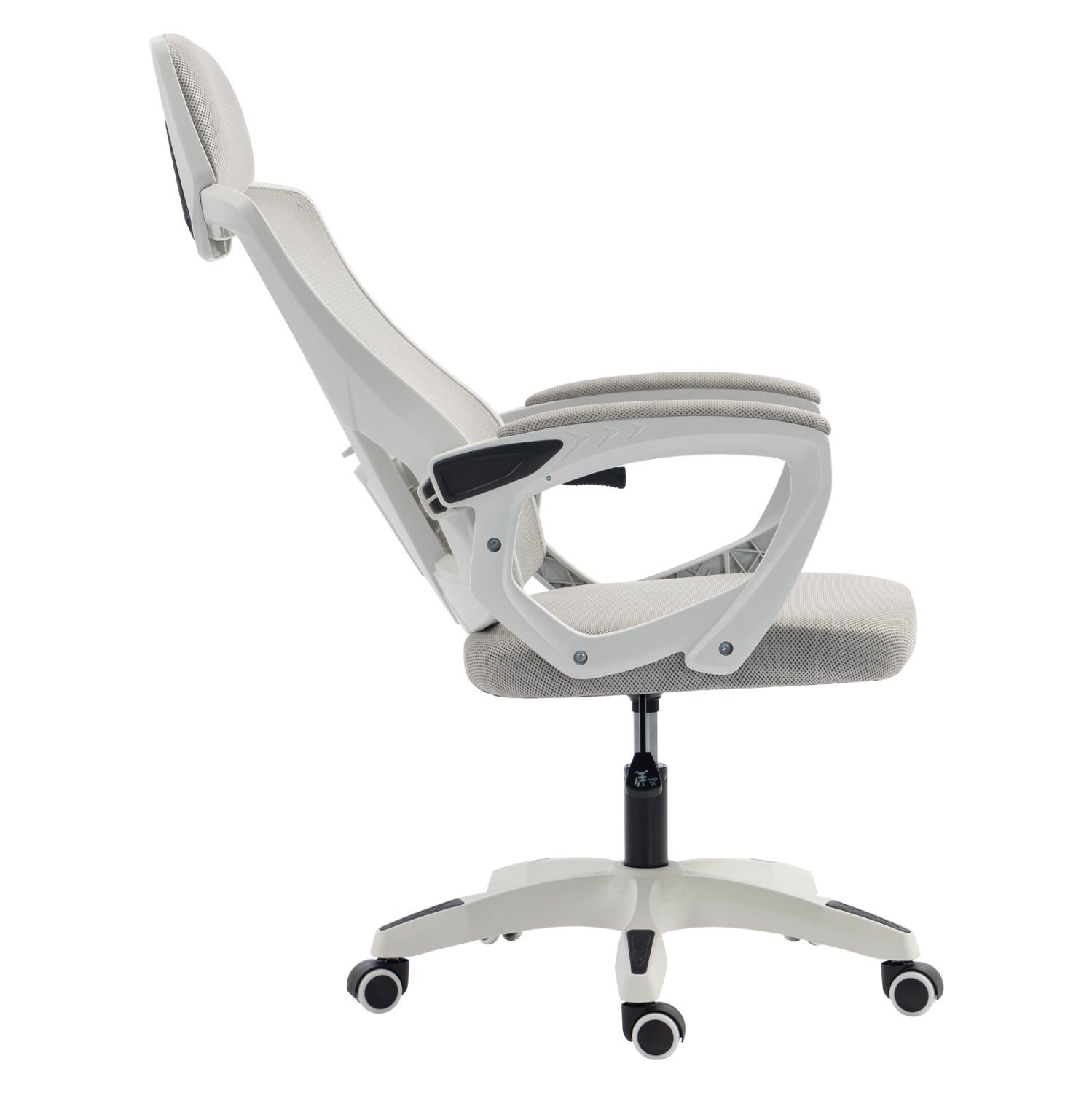 OFFICE CHAIR SALAS HM1223.02 P.P. IN WHITE--MESH FABRIC IN LIGHT GREY 60x60x118-128Hcm.