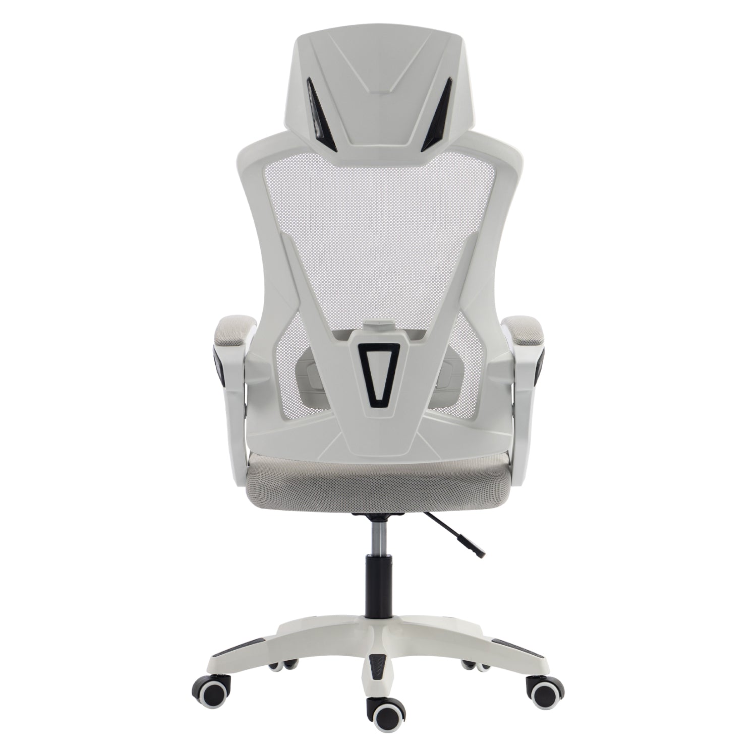 OFFICE CHAIR SALAS HM1223.02 P.P. IN WHITE--MESH FABRIC IN LIGHT GREY 60x60x118-128Hcm.