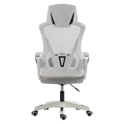 OFFICE CHAIR SALAS HM1223.02 P.P. IN WHITE--MESH FABRIC IN LIGHT GREY 60x60x118-128Hcm.
