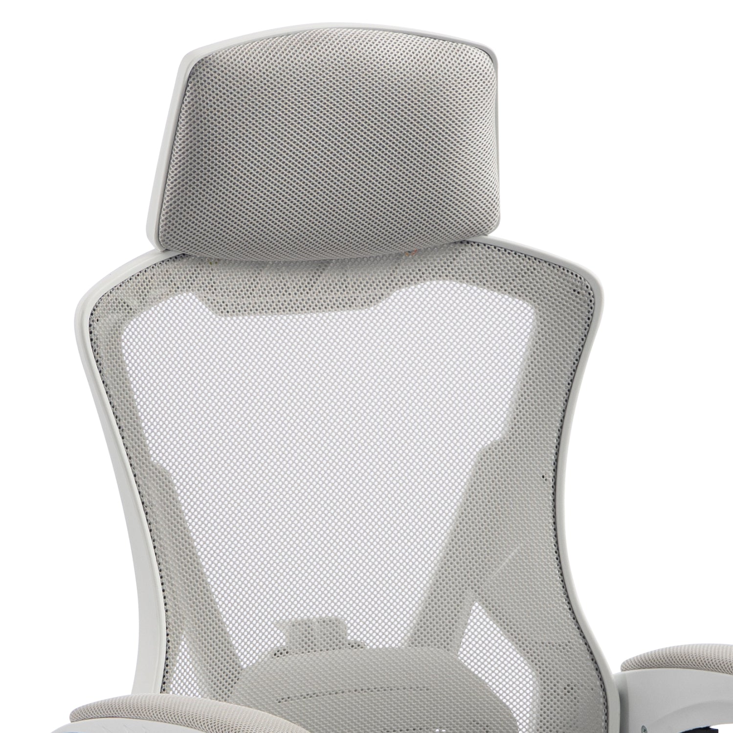 OFFICE CHAIR SALAS HM1223.02 P.P. IN WHITE--MESH FABRIC IN LIGHT GREY 60x60x118-128Hcm.