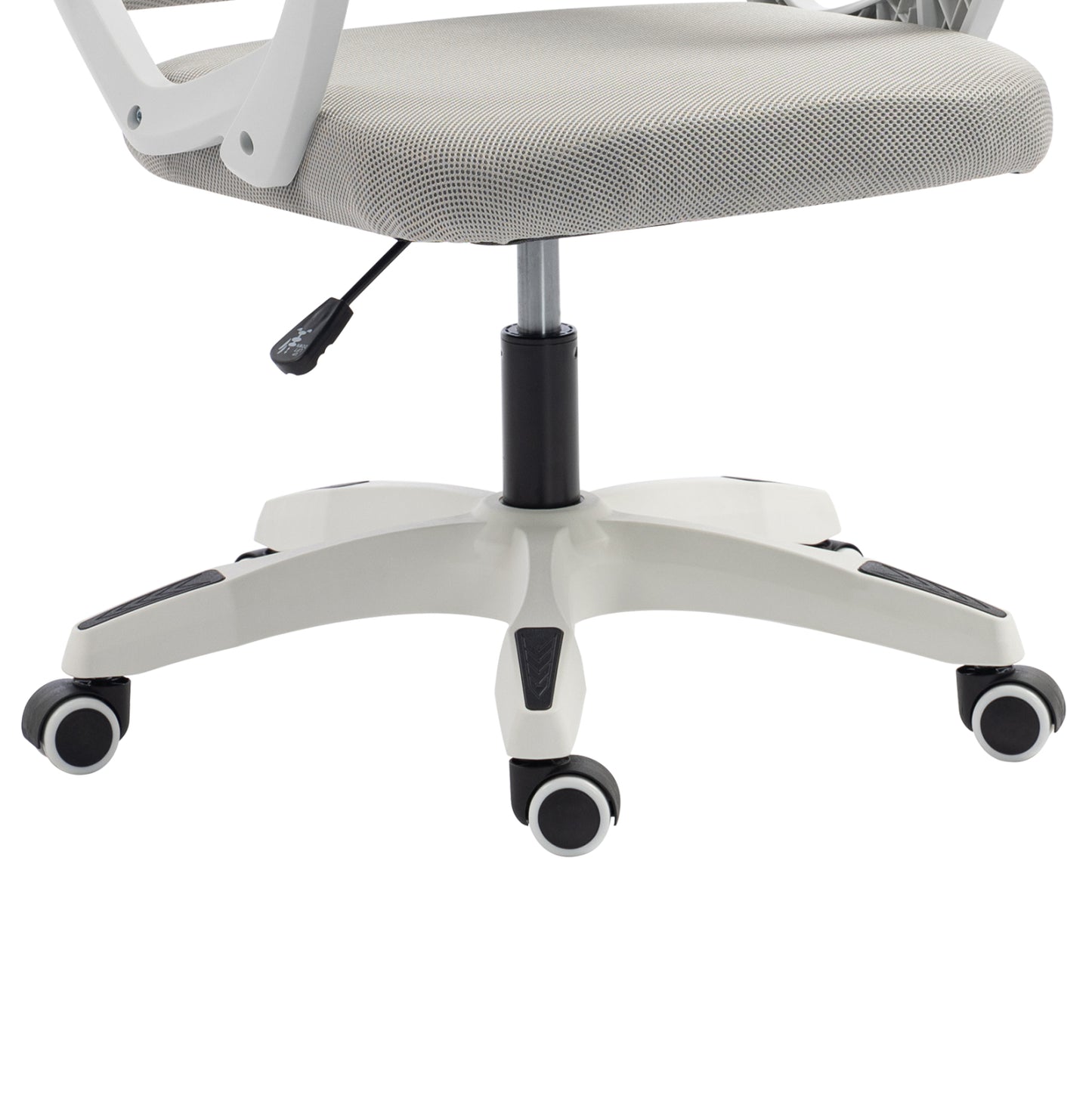 OFFICE CHAIR SALAS HM1223.02 P.P. IN WHITE--MESH FABRIC IN LIGHT GREY 60x60x118-128Hcm.