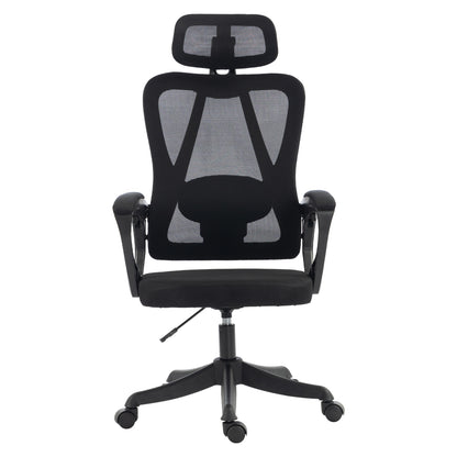 OFFICE CHAIR FRANTIC HM1224.01 BLACK MESH & POLYPROPYLENE 60x60x134Hcm.