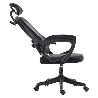 OFFICE CHAIR FRANTIC HM1224.01 BLACK MESH & POLYPROPYLENE 60x60x134Hcm.