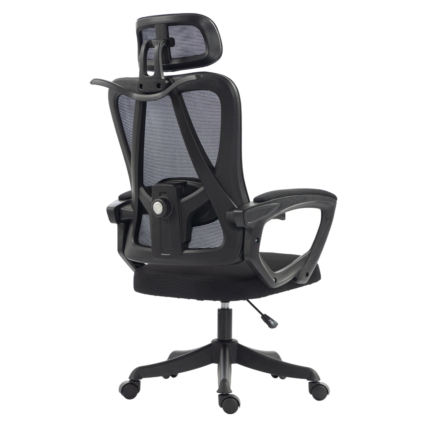 OFFICE CHAIR FRANTIC HM1224.01 BLACK MESH & POLYPROPYLENE 60x60x134Hcm.