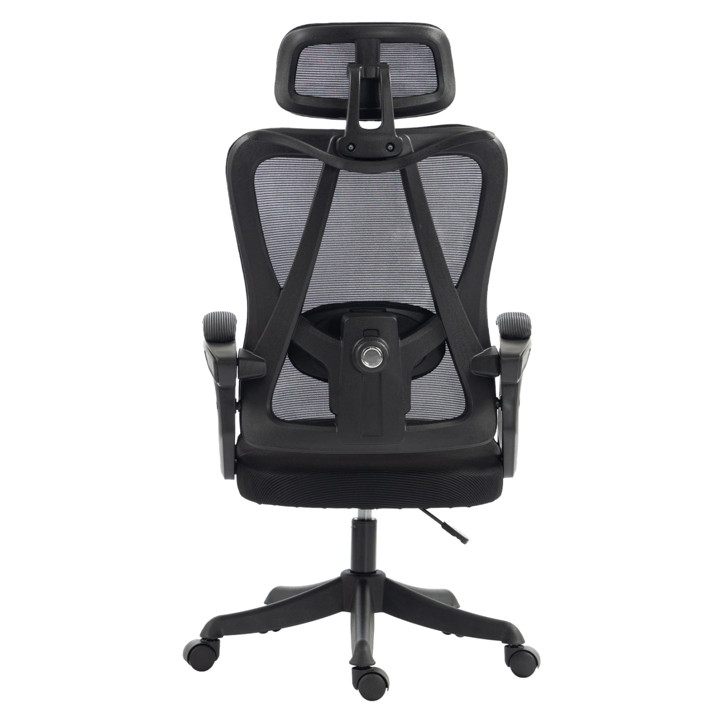 OFFICE CHAIR FRANTIC HM1224.01 BLACK MESH & POLYPROPYLENE 60x60x134Hcm.