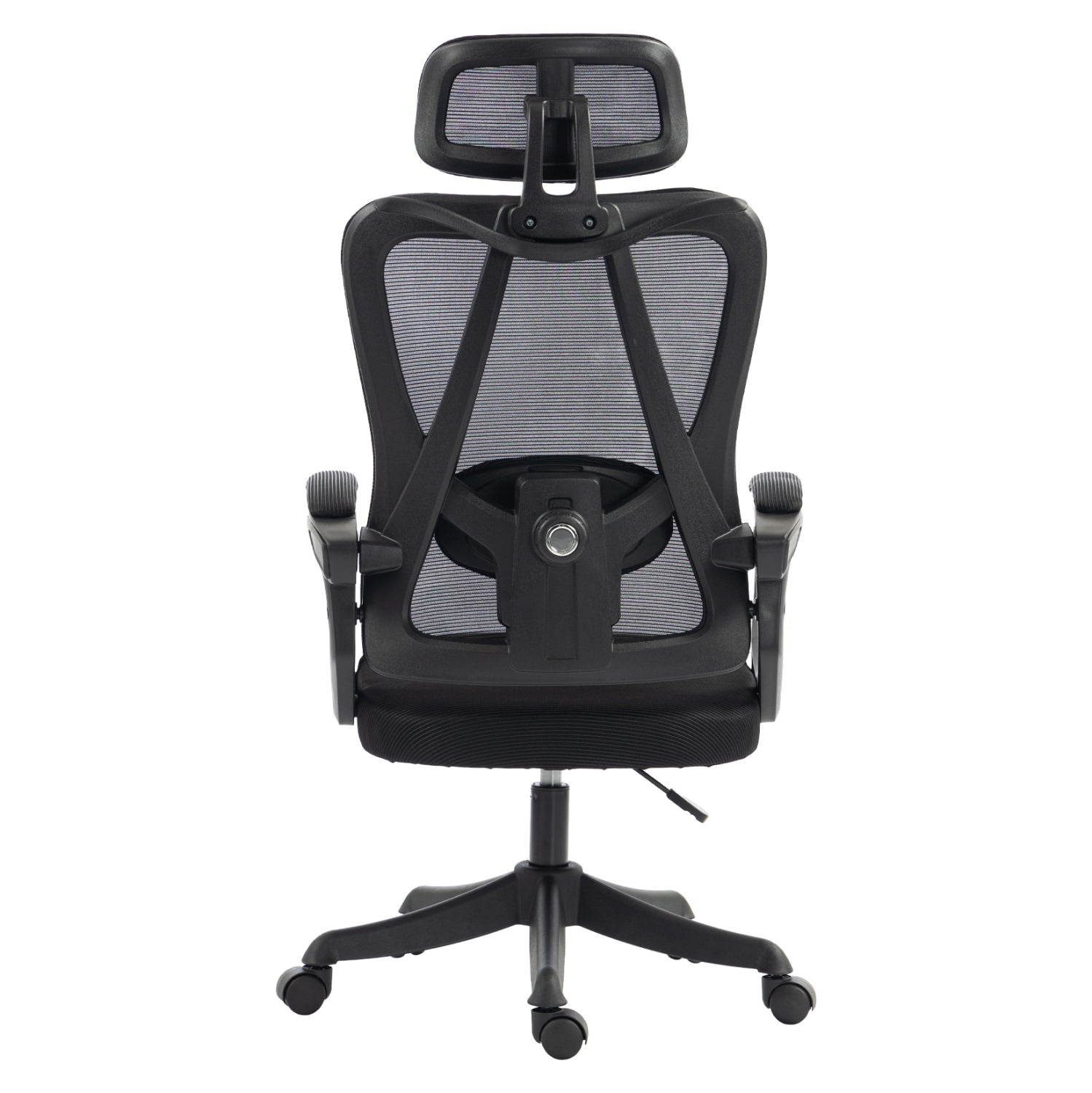 OFFICE CHAIR FRANTIC HM1224.01 BLACK MESH & POLYPROPYLENE 60x60x134Hcm.