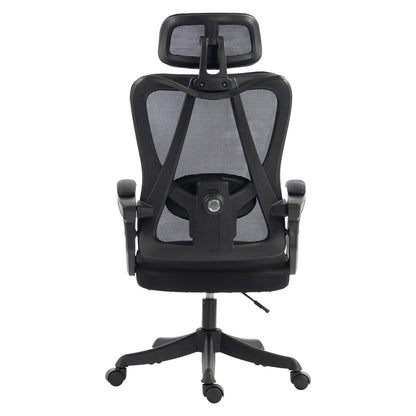 OFFICE CHAIR FRANTIC HM1224.01 BLACK MESH & POLYPROPYLENE 60x60x134Hcm.