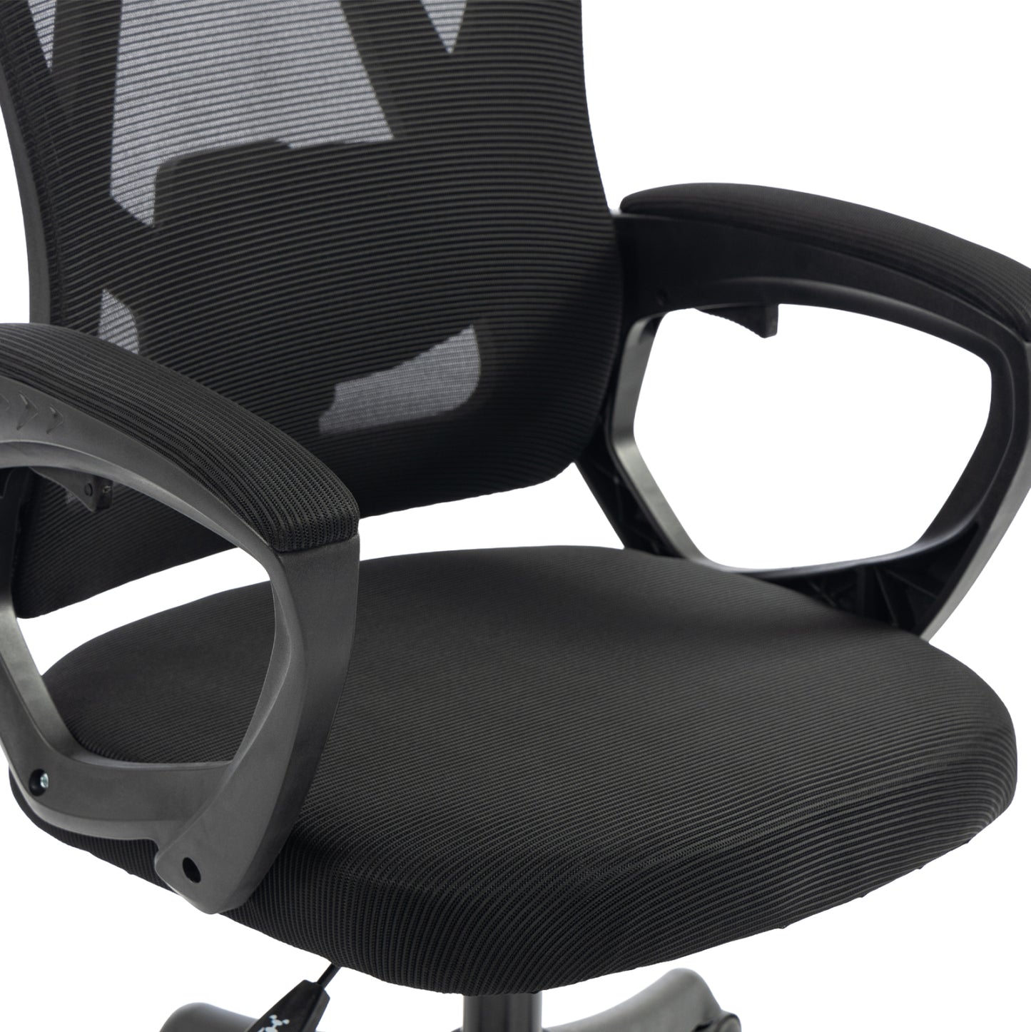 OFFICE CHAIR FRANTIC HM1224.01 BLACK MESH & POLYPROPYLENE 60x60x134Hcm.
