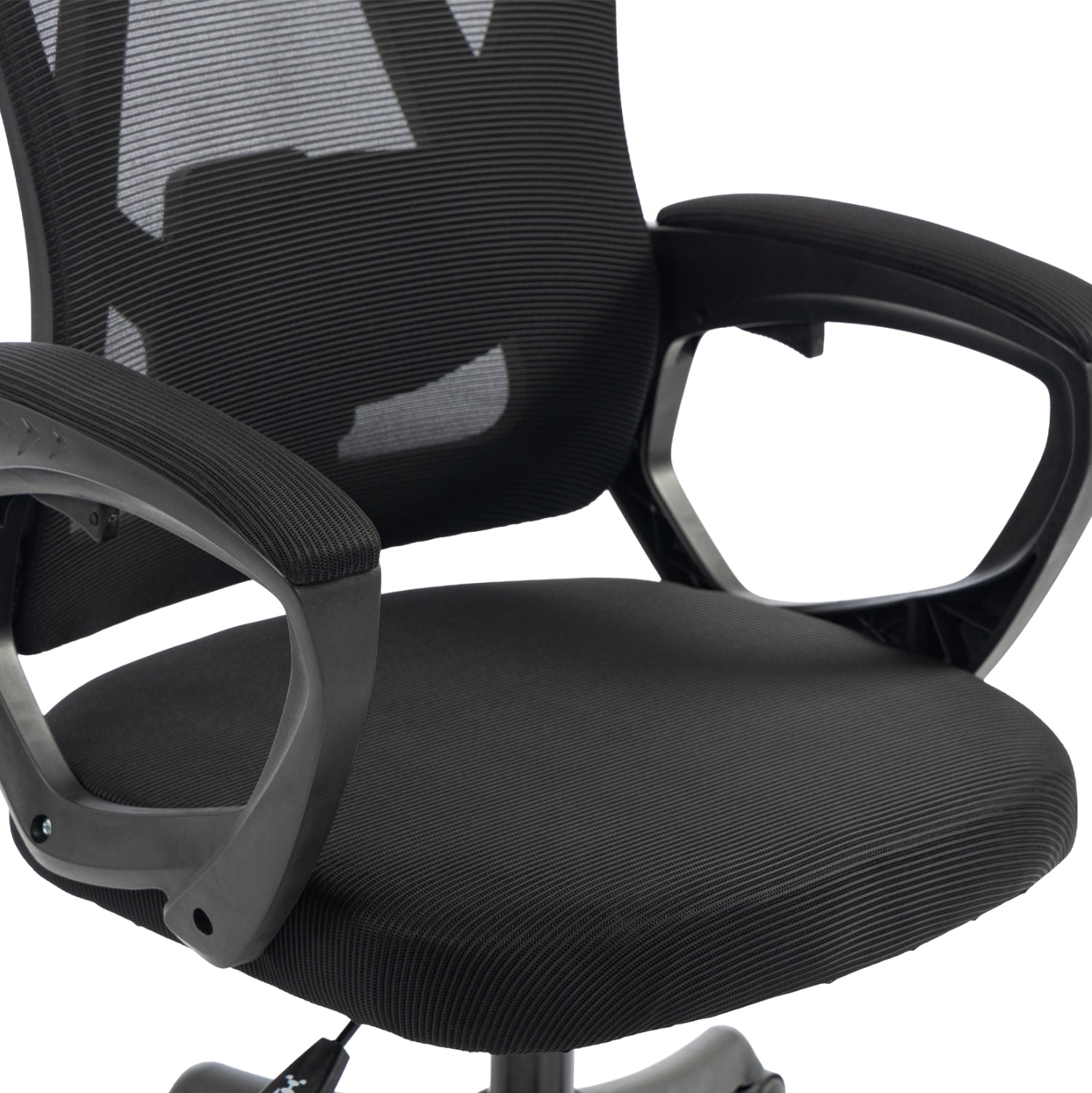 OFFICE CHAIR FRANTIC HM1224.01 BLACK MESH & POLYPROPYLENE 60x60x134Hcm.