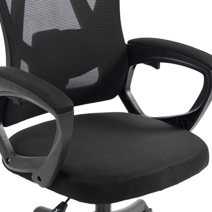 OFFICE CHAIR FRANTIC HM1224.01 BLACK MESH & POLYPROPYLENE 60x60x134Hcm.